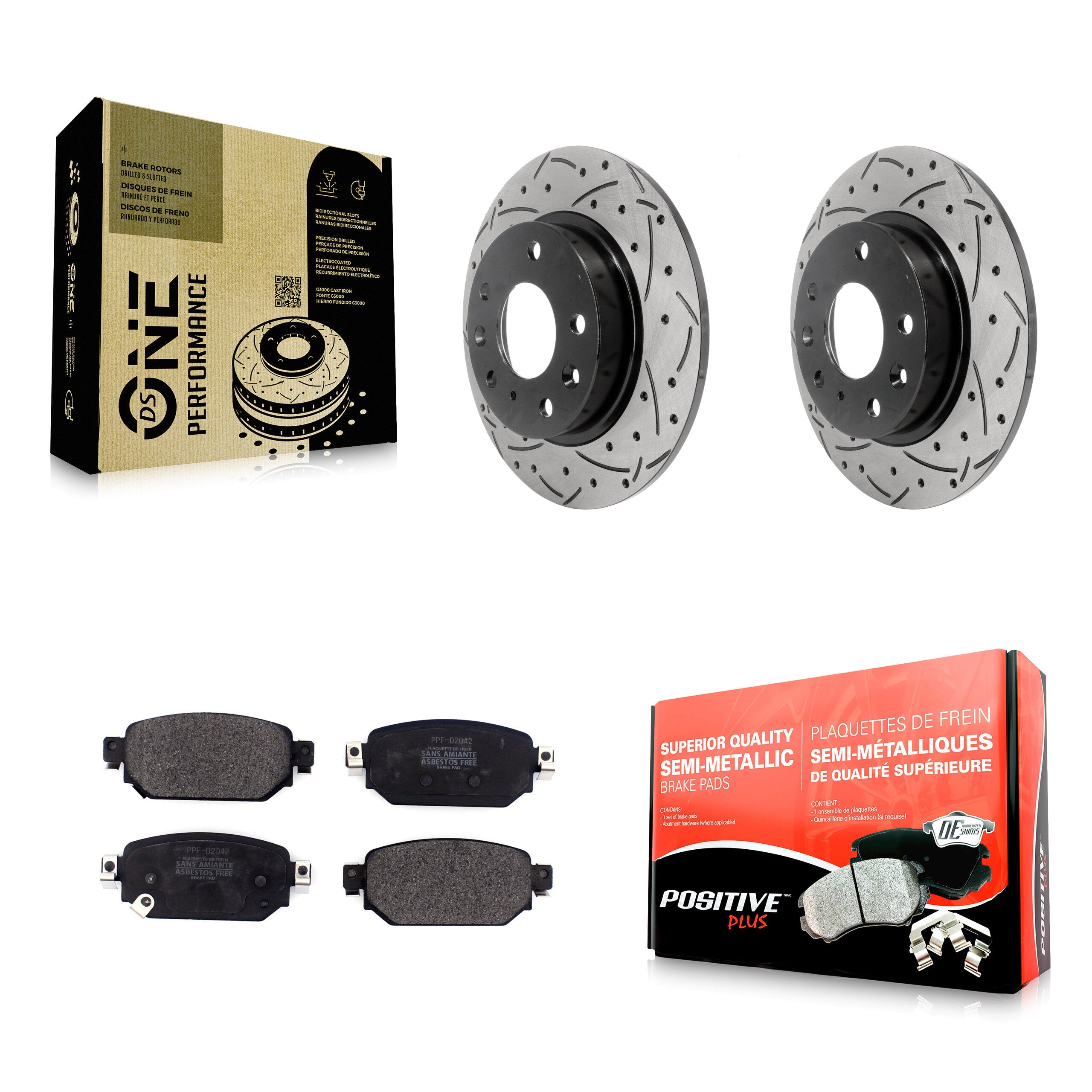 Transit Auto KDF-100562 Disc Brake Kit for 2017-2022 Mazda CX-3, Mazda 3, Mazda 3 Sport - Rear