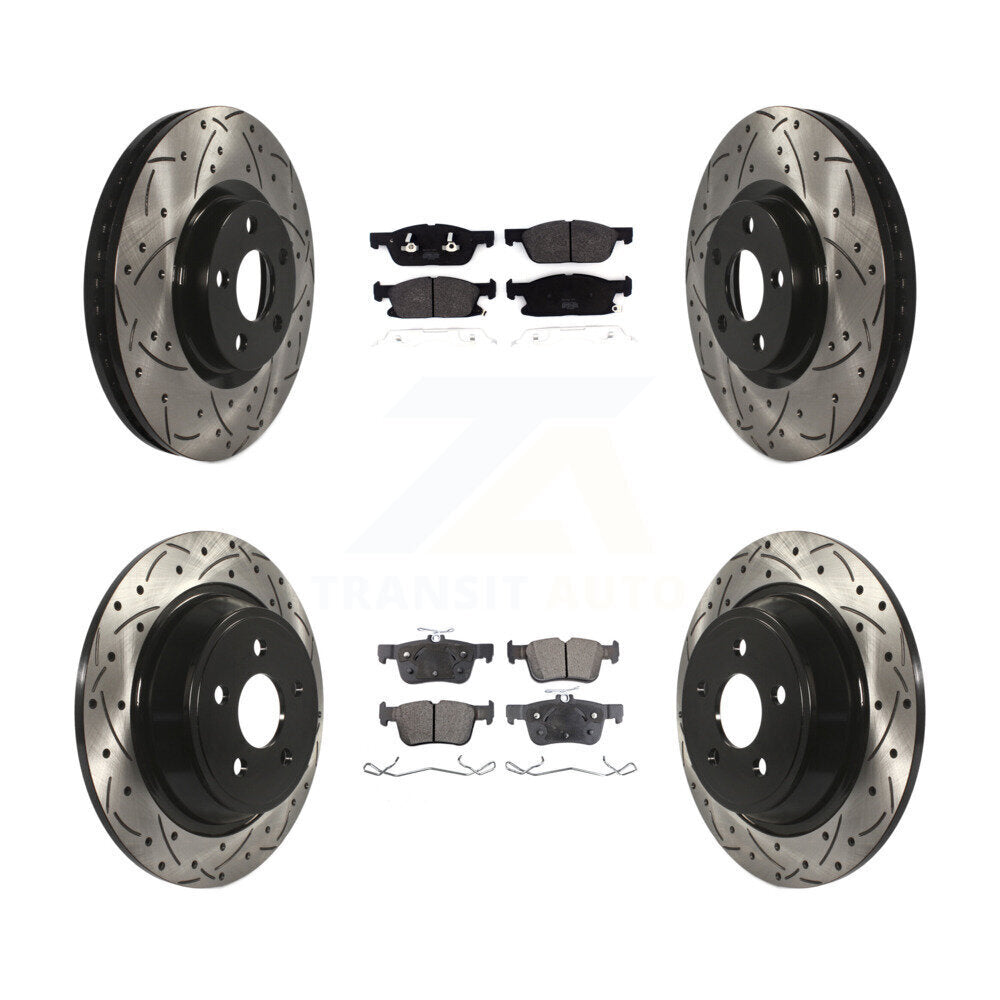 Transit Auto KDF-100566 Disc Brake Kit for 2018-2020 Lincoln Continental - Front and Rear
