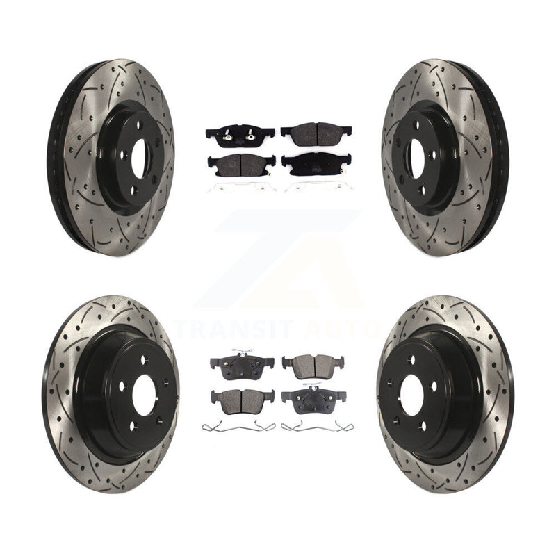 Transit Auto KDF-100566 Disc Brake Kit for 2018-2020 Lincoln Continental - Front and Rear