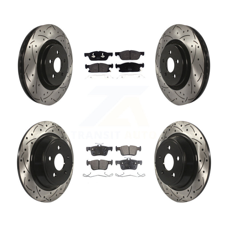 Transit Auto KDF-100568 Disc Brake Kit for 2017-2020 Lincoln Continental, Ford Fusion, Lincoln MKZ - Front and Rear