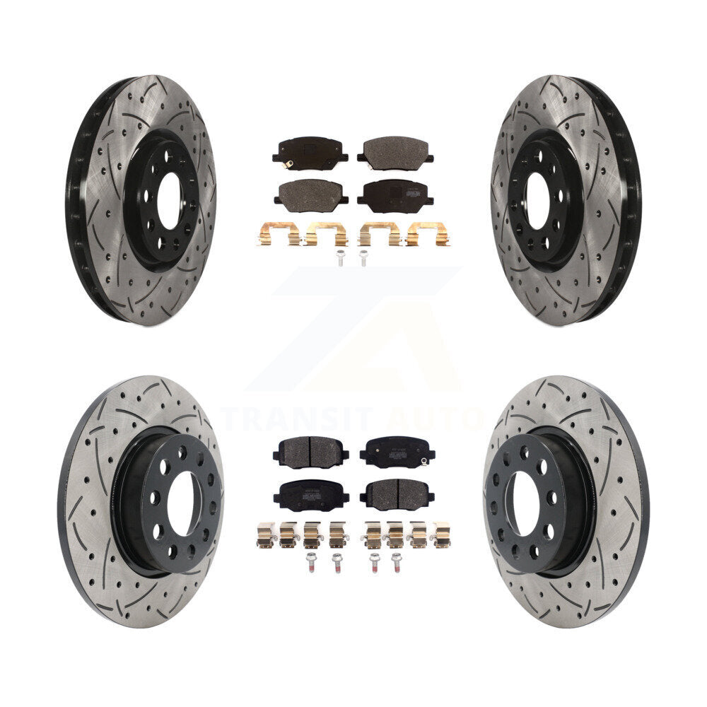 Transit Auto KDF-100569 Disc Brake Kit for 2015-2022 Fiat 500X, Jeep Renegade - Front and Rear