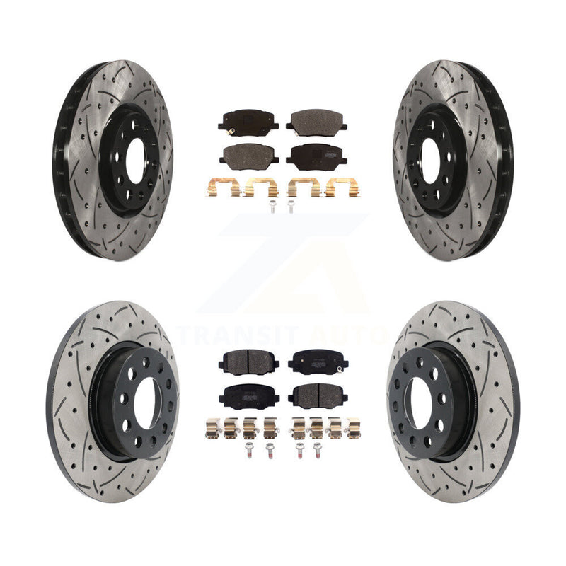 Transit Auto KDF-100569 Disc Brake Kit for 2015-2022 Fiat 500X, Jeep Renegade - Front and Rear