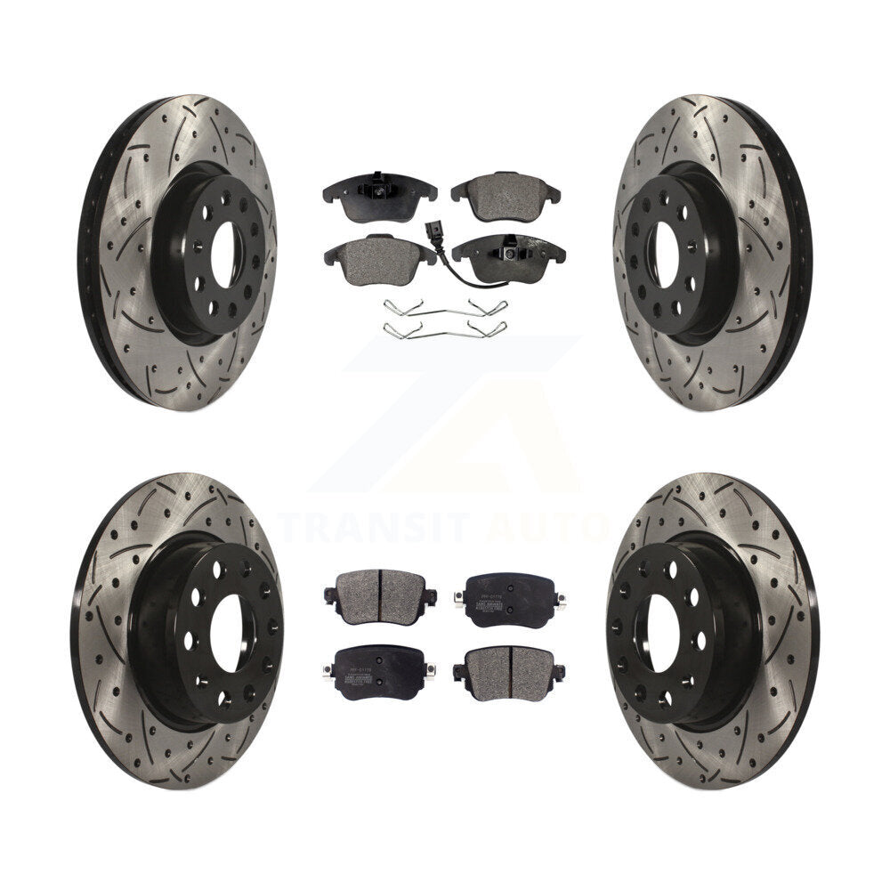 Transit Auto KDF-100572 Disc Brake Kit for 2015-2020 Volkswagen Passat - Front and Rear