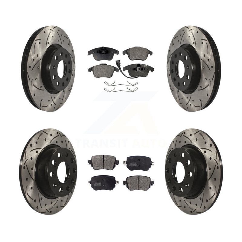 Transit Auto KDF-100572 Disc Brake Kit for 2015-2020 Volkswagen Passat - Front and Rear