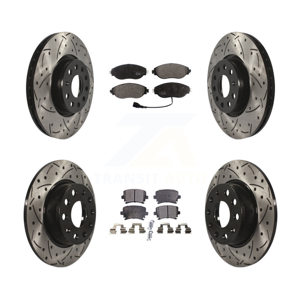 Transit Auto KDF-100574 Disc Brake Kit for 2015 Volkswagen GTI - Front and Rear