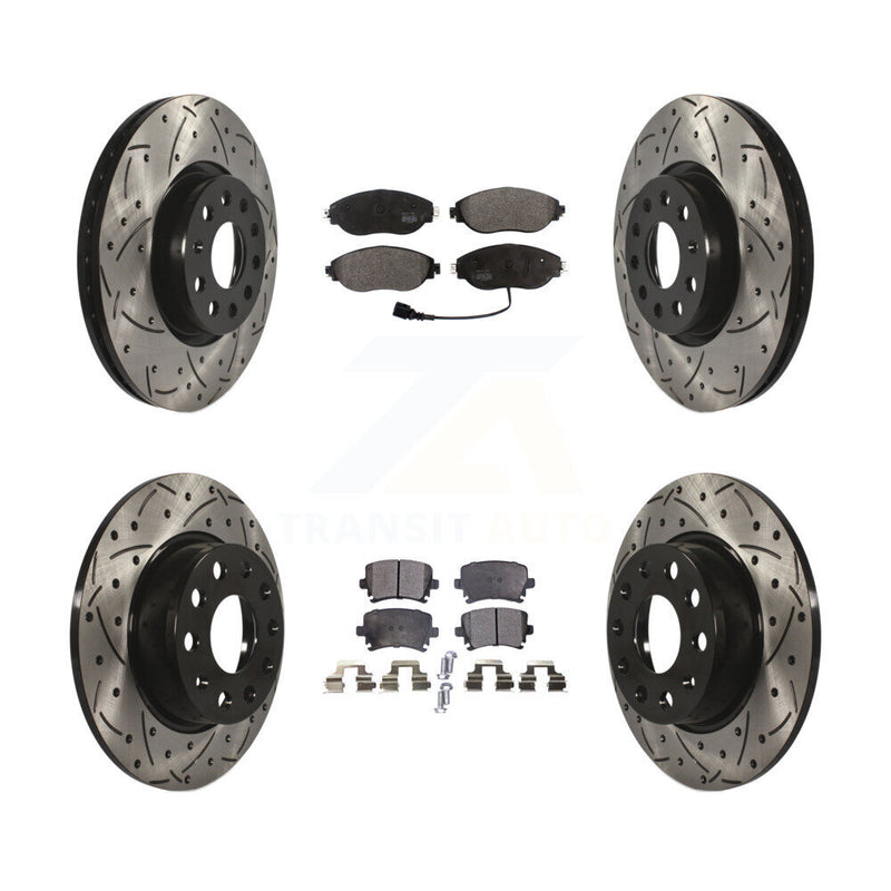Transit Auto KDF-100574 Disc Brake Kit for 2015 Volkswagen GTI - Front and Rear