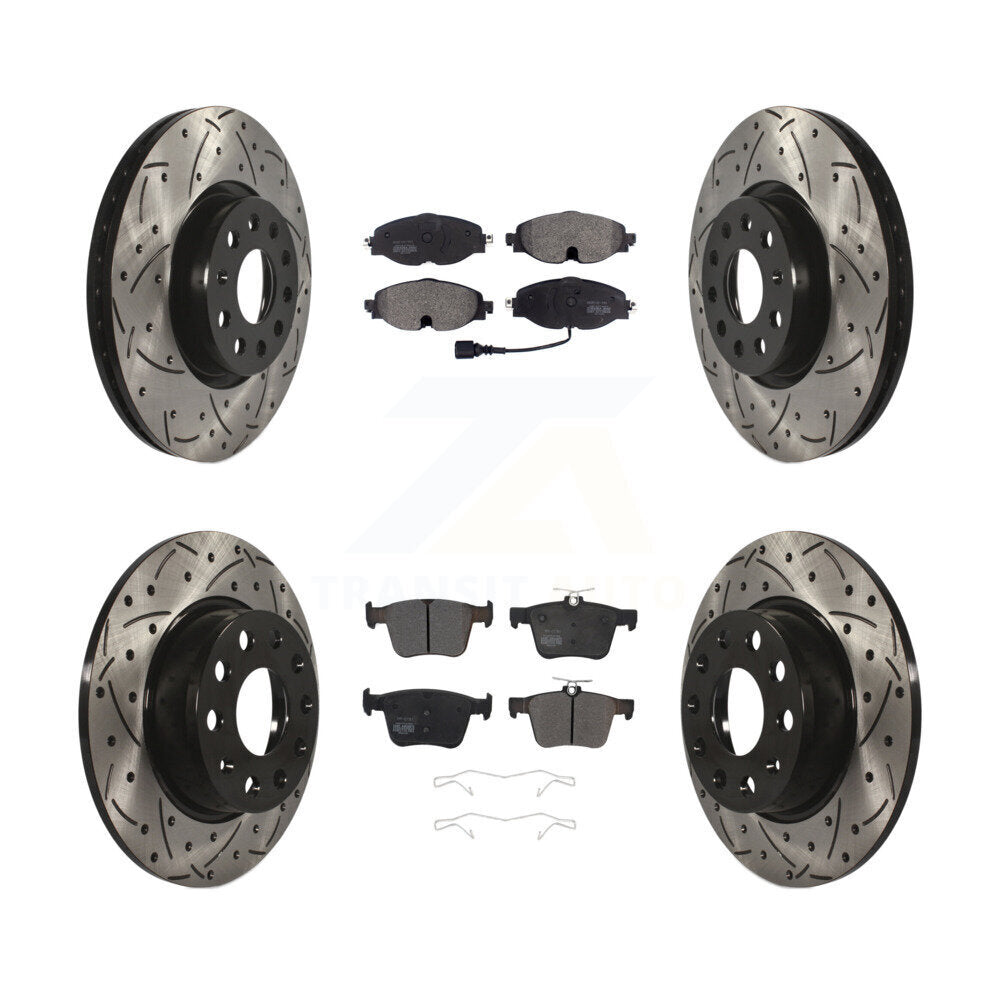 Transit Auto KDF-100575 Disc Brake Kit for 2015-2023 Volkswagen Taos, Audi A3 and More - Front and Rear