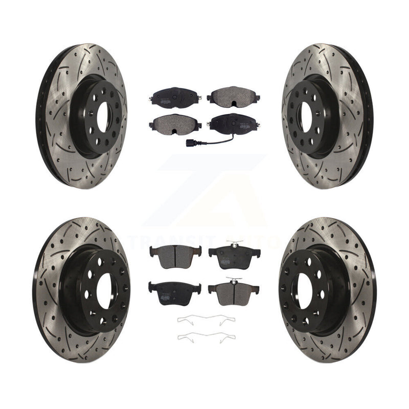 Transit Auto KDF-100575 Disc Brake Kit for 2015-2023 Volkswagen Taos, Audi A3 and More - Front and Rear