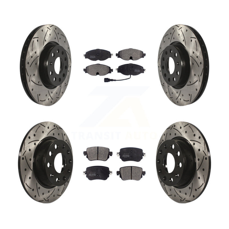 Transit Auto KDF-100576 Disc Brake Kit for 2015-2022 Volkswagen Passat, Volkswagen Golf Alltrack and More - Front and Rear