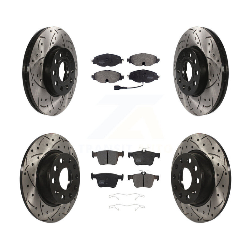 Transit Auto KDF-100578 Disc Brake Kit for 2015-2023 Volkswagen Taos, Audi A3 and More - Front and Rear