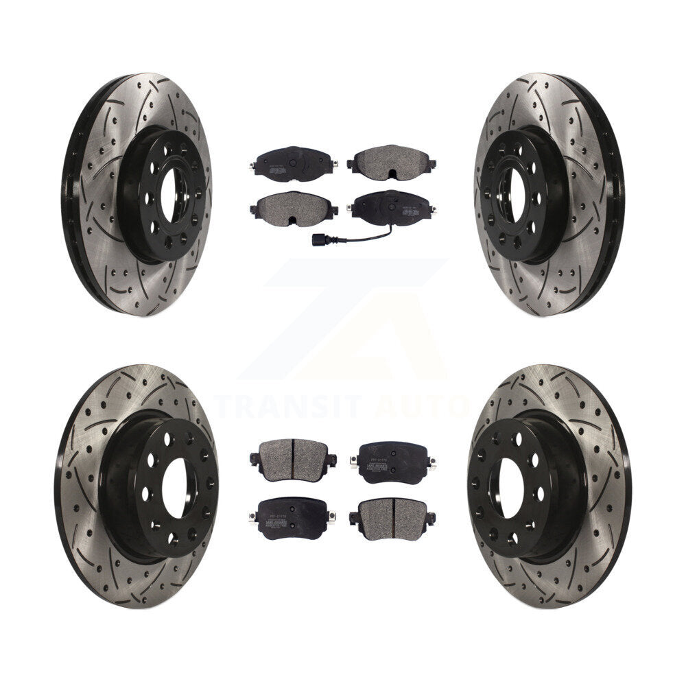 Transit Auto KDF-100579 Disc Brake Kit for 2015-2021 Volkswagen Golf, Volkswagen Golf SportWagen - Front and Rear