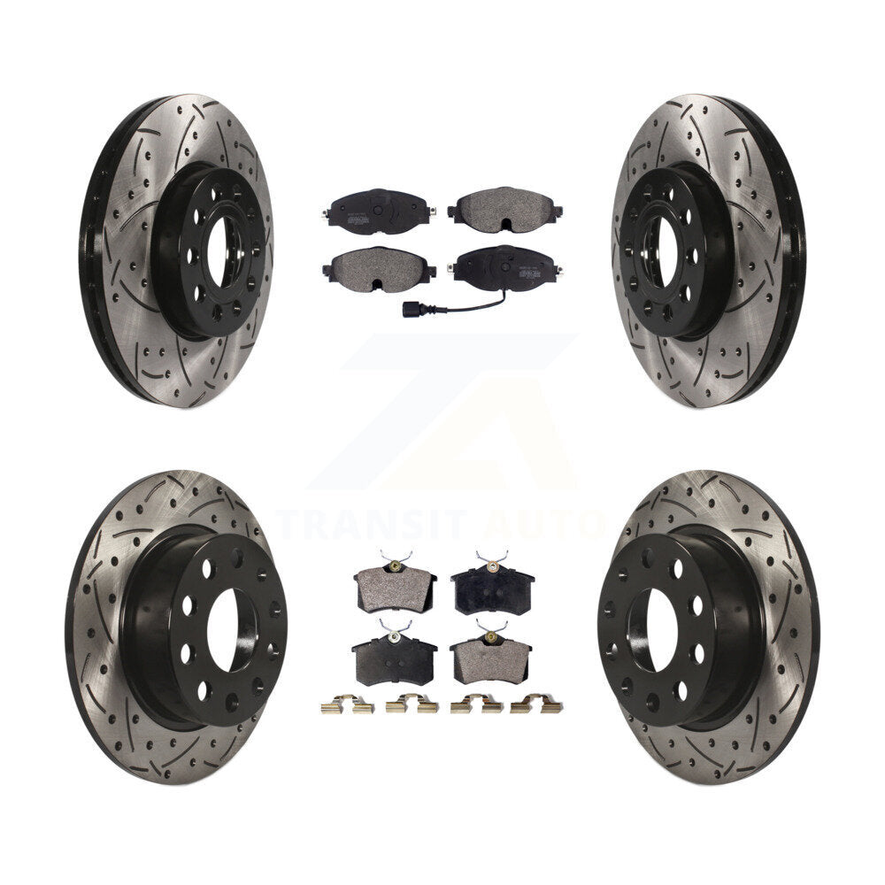 Transit Auto KDF-100581 Disc Brake Kit for 2015 Volkswagen Golf SportWagen - Front and Rear