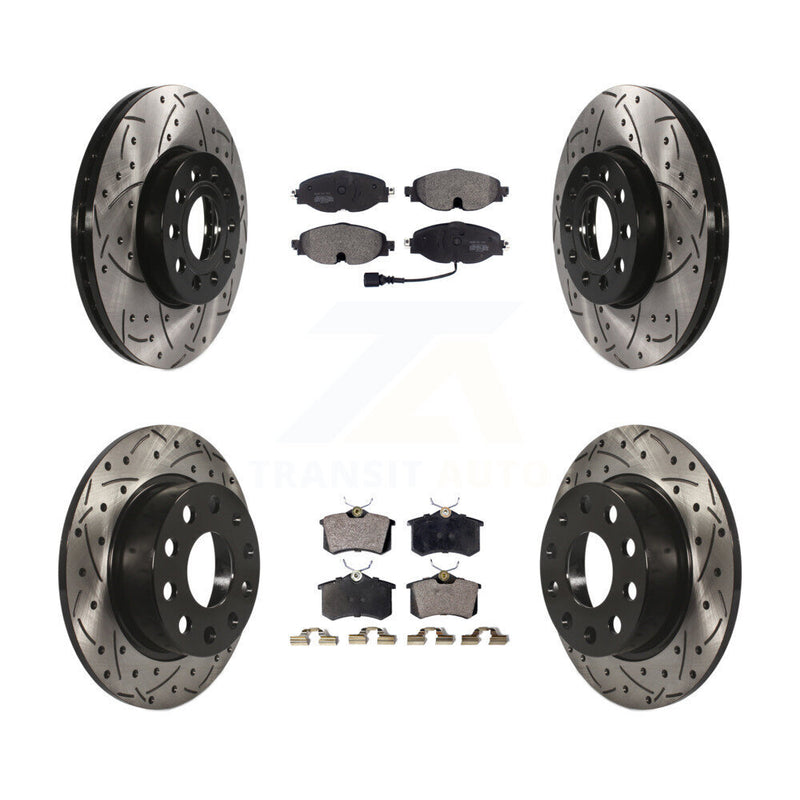 Transit Auto KDF-100581 Disc Brake Kit for 2015 Volkswagen Golf SportWagen - Front and Rear