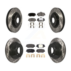 Transit Auto KDF-100585 Disc Brake Kit for 2016-2020 Hyundai Santa Fe Sport, Kia Sorento - Front and Rear