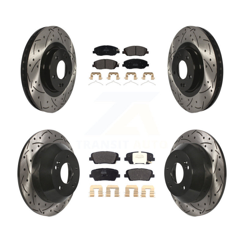 Transit Auto KDF-100586 Disc Brake Kit for 2017-2019 Hyundai Santa Fe, Hyundai Santa Fe XL - Front and Rear