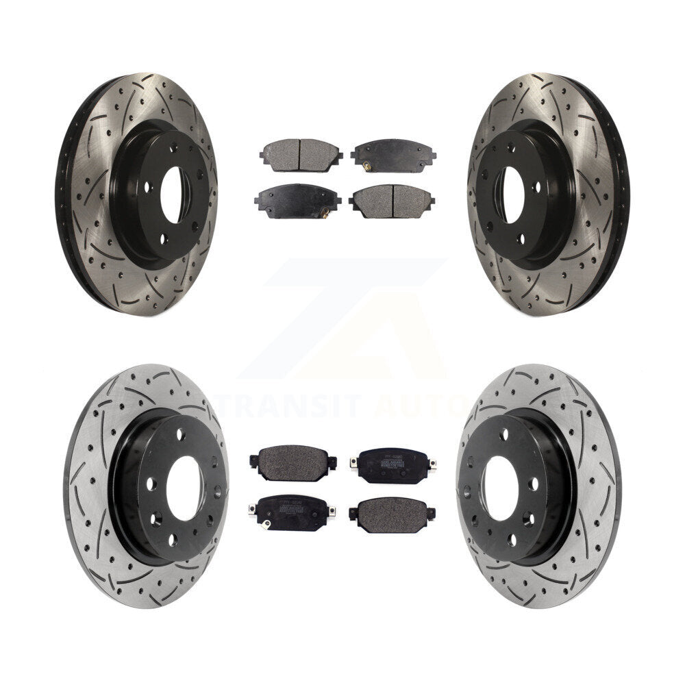 Transit Auto KDF-100589 Disc Brake Kit for 2019-2022 Mazda CX-3 - Front and Rear
