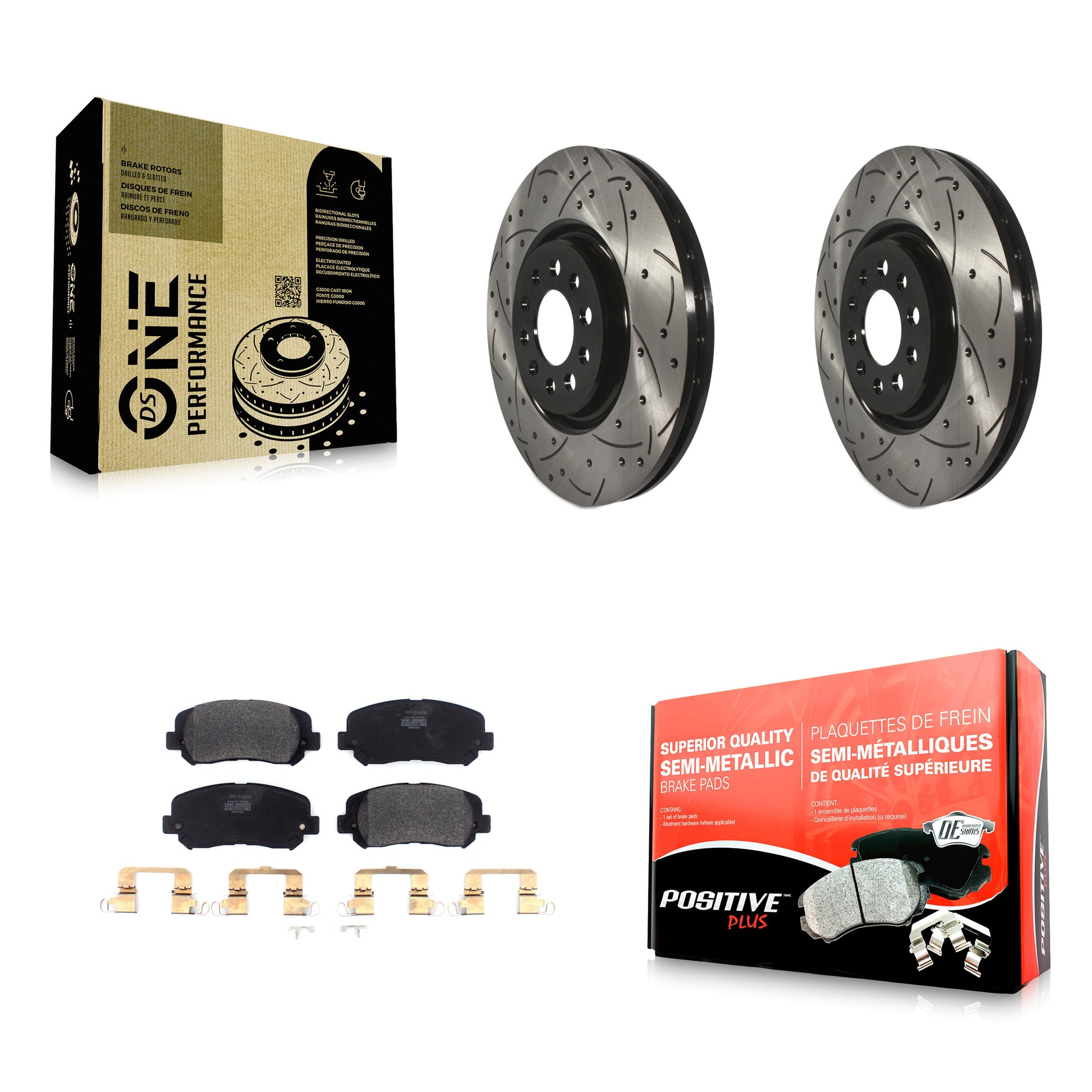 Transit Auto KDF-100594 Disc Brake Kit for 2015-2023 Jeep Cherokee, Chrysler 200 - Front