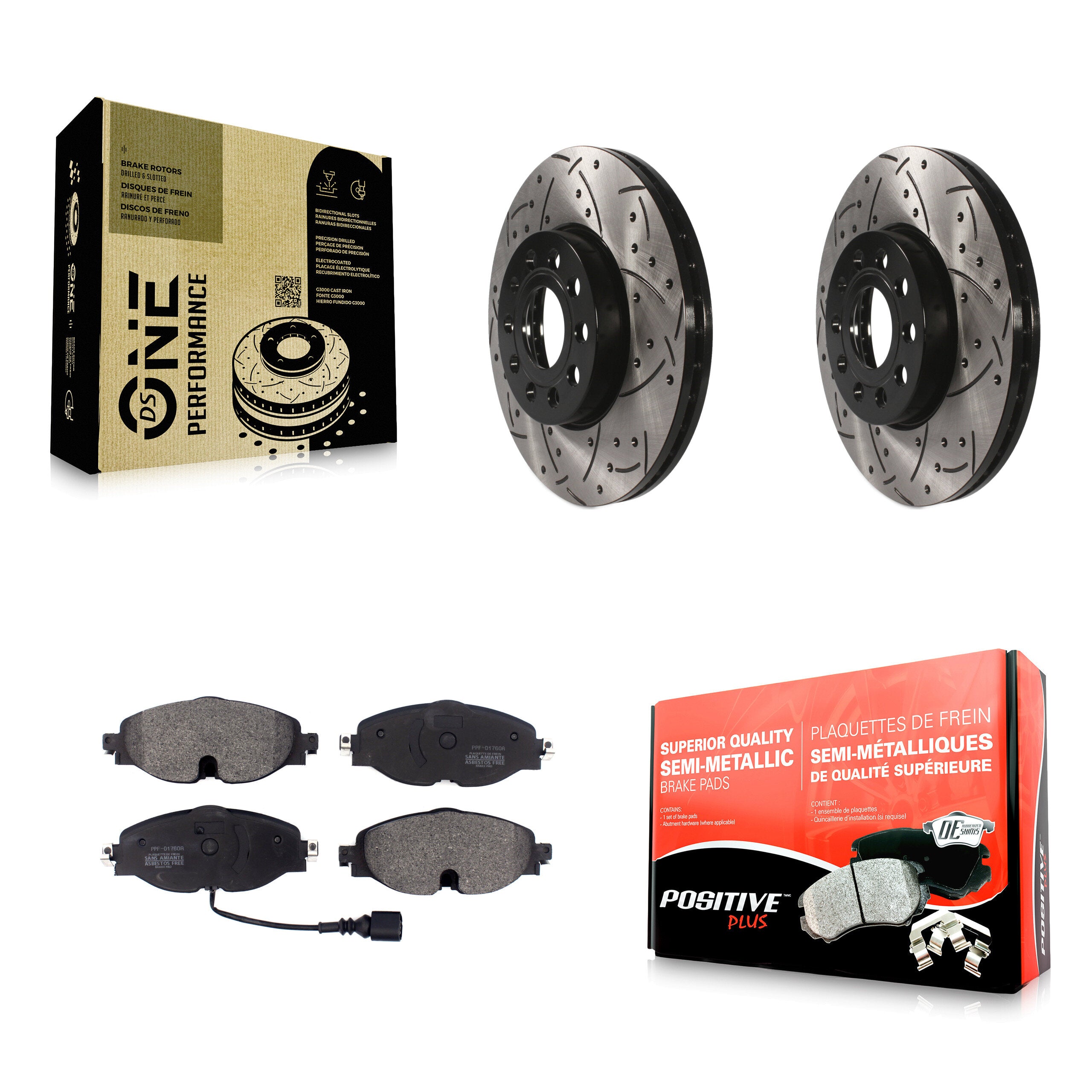 Transit Auto KDF-100598 Disc Brake Kit for 2015-2025 Volkswagen Jetta, Volkswagen Taos and More - Front