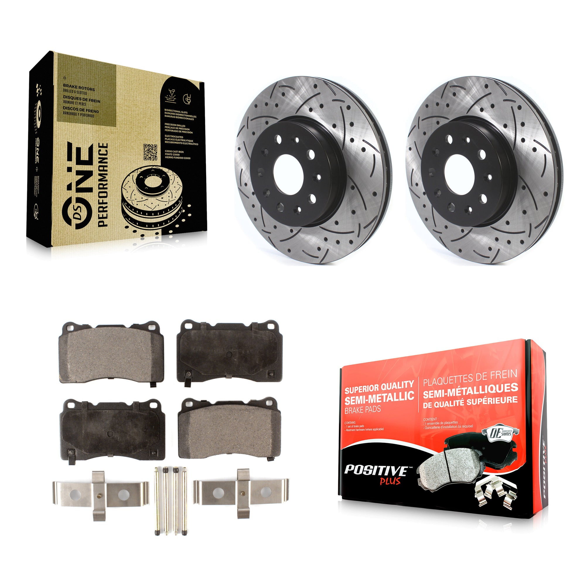 Transit Auto KDF-100611 Disc Brake Kit for 2014-2022 Chevrolet Camaro, Cadillac CTS, Cadillac CT6 - Front