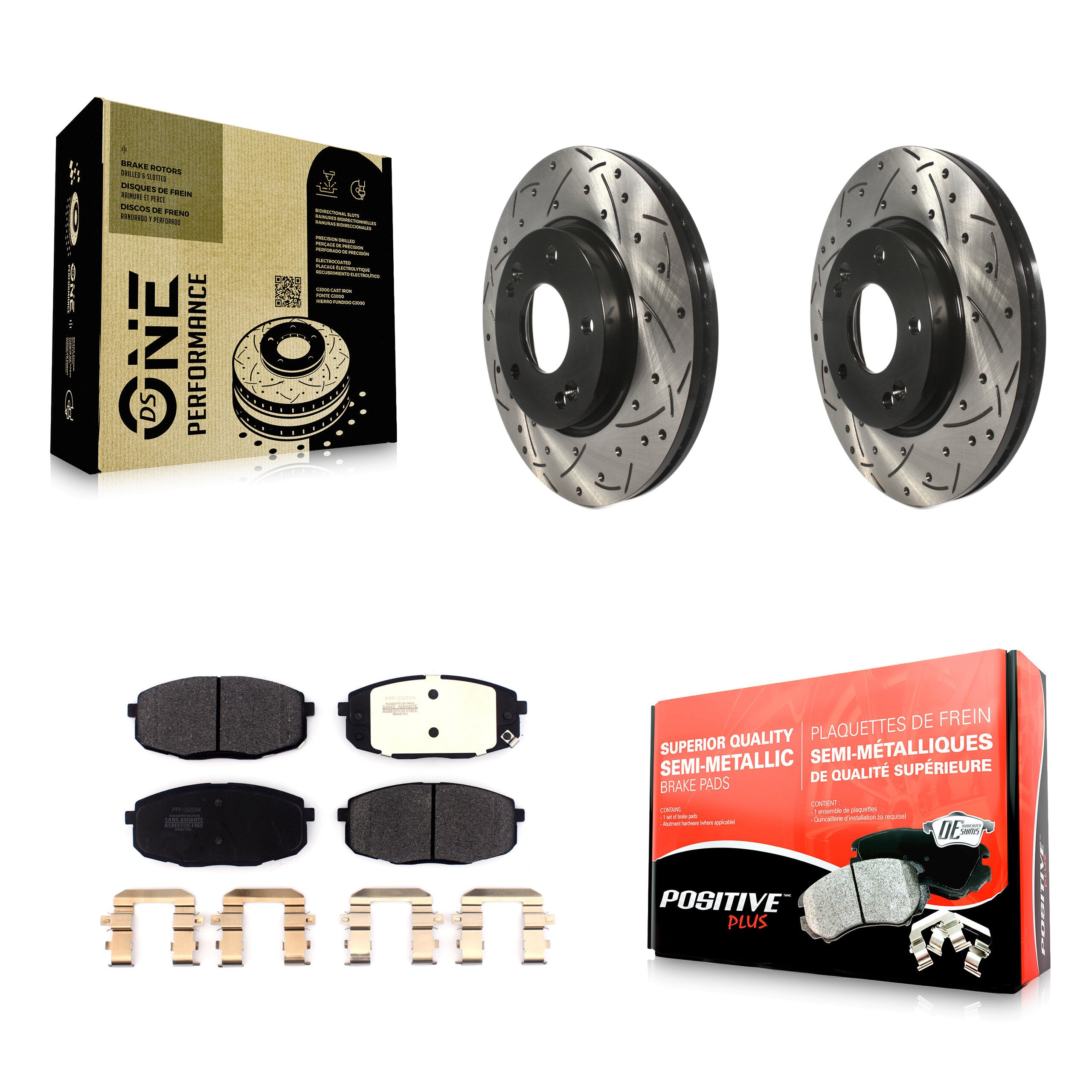 Transit Auto KDF-100622 Disc Brake Kit for 2014-2025 Hyundai Kona, Kia Seltos and More - Front