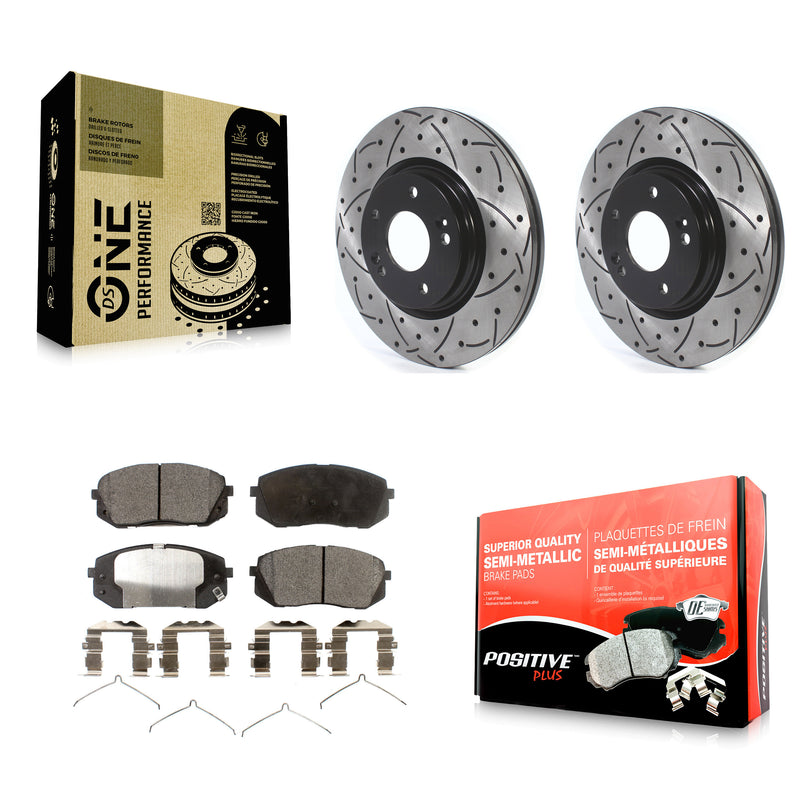 Transit Auto KDF-100629 Disc Brake Kit for 2016-2023 Kia Optima, Hyundai Kona Electric and More - Front