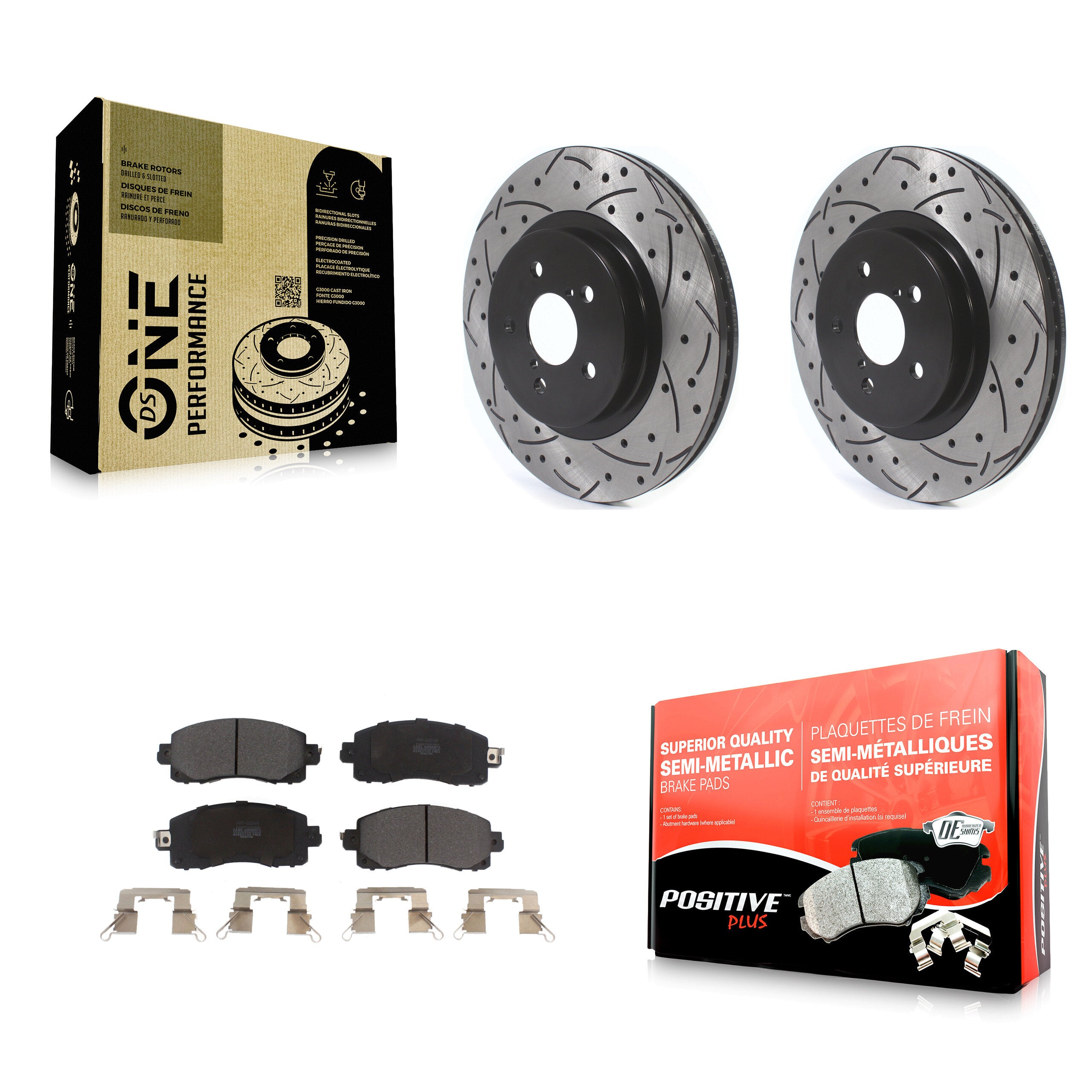 Transit Auto KDF-100639 Disc Brake Kit for 2017-2023 Subaru Crosstrek, Subaru Impreza - Front