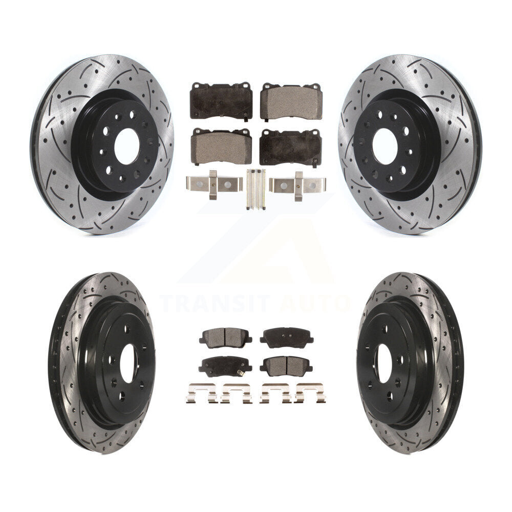 Transit Auto KDF-100645 Disc Brake Kit for 2015 Cadillac CTS - Front and Rear