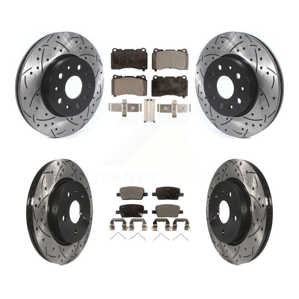Transit Auto KDF-100648 Disc Brake Kit for 2016-2022 Chevrolet Camaro, Cadillac CT6 - Front and Rear
