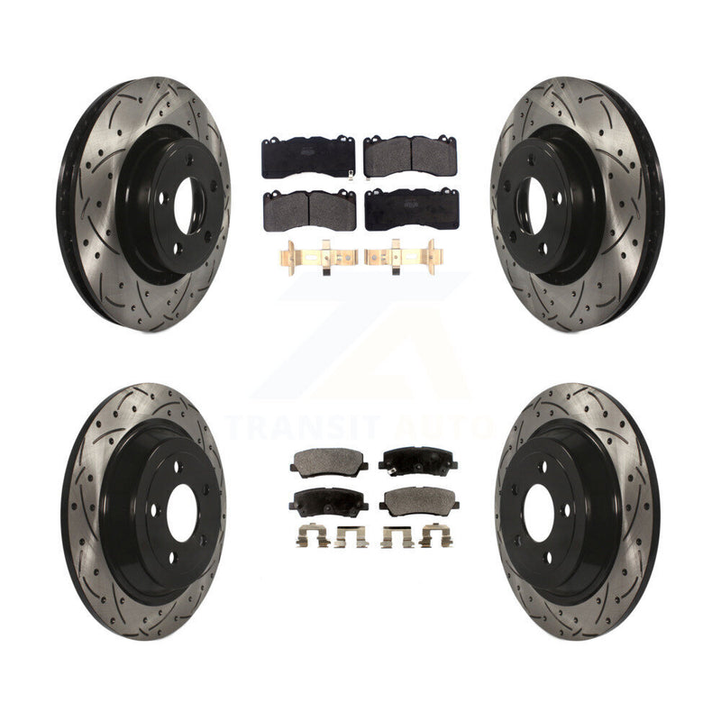 Transit Auto KDF-100653 Disc Brake Kit for 2015 Ford Mustang - Front and Rear