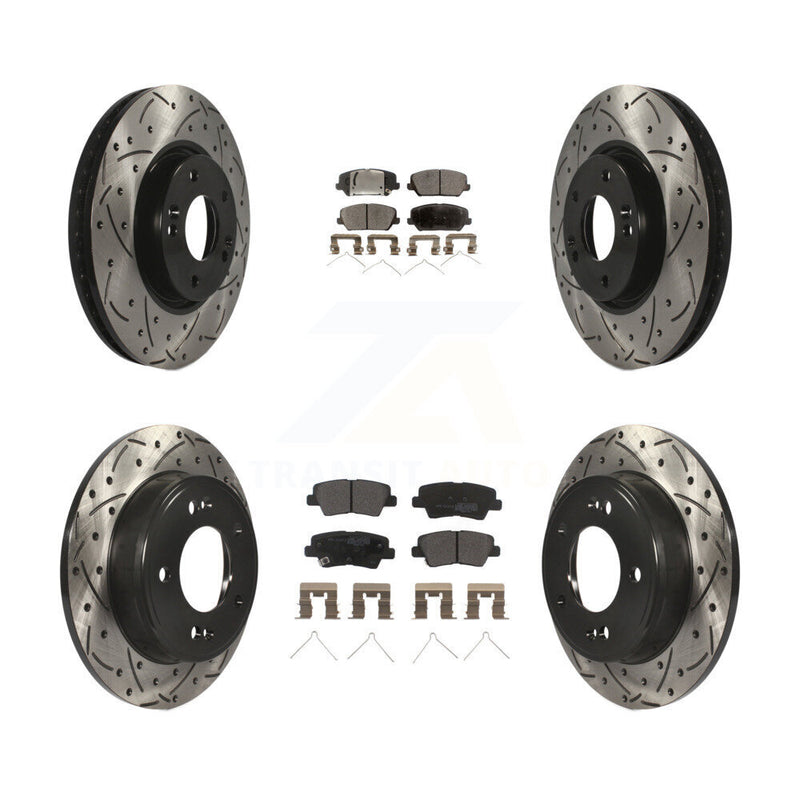 Transit Auto KDF-100657 Disc Brake Kit for 2016-2018 Kia Forte, Kia Forte5, Hyundai Veloster - Front and Rear