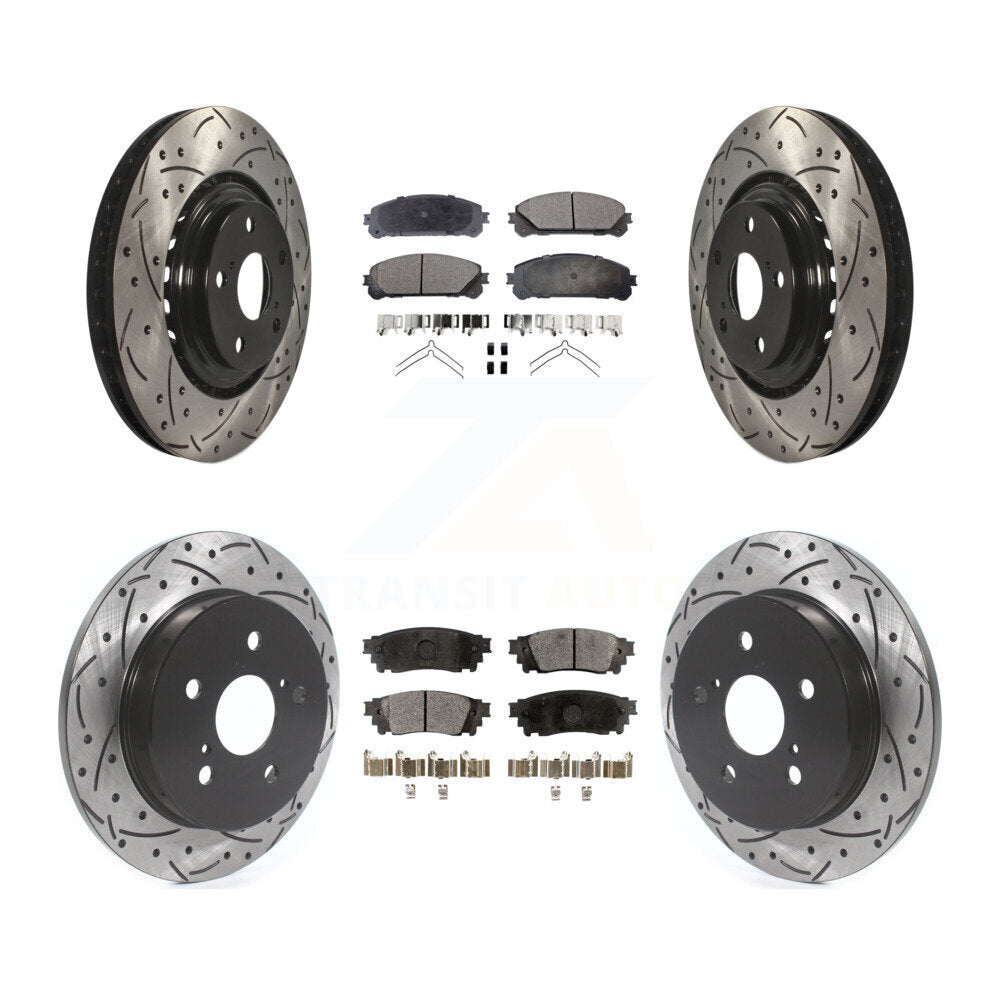 Transit Auto KDF-100659 Disc Brake Kit for 2015-2021 Lexus NX300, Lexus NX200t, Lexus NX300h - Front and Rear