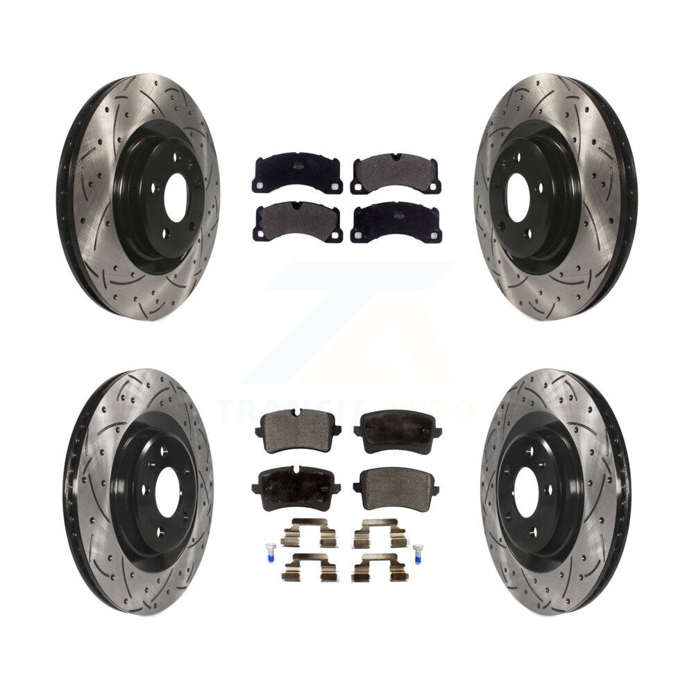 Transit Auto KDF-100660 Disc Brake Kit for 2017 Porsche Macan - Front and Rear