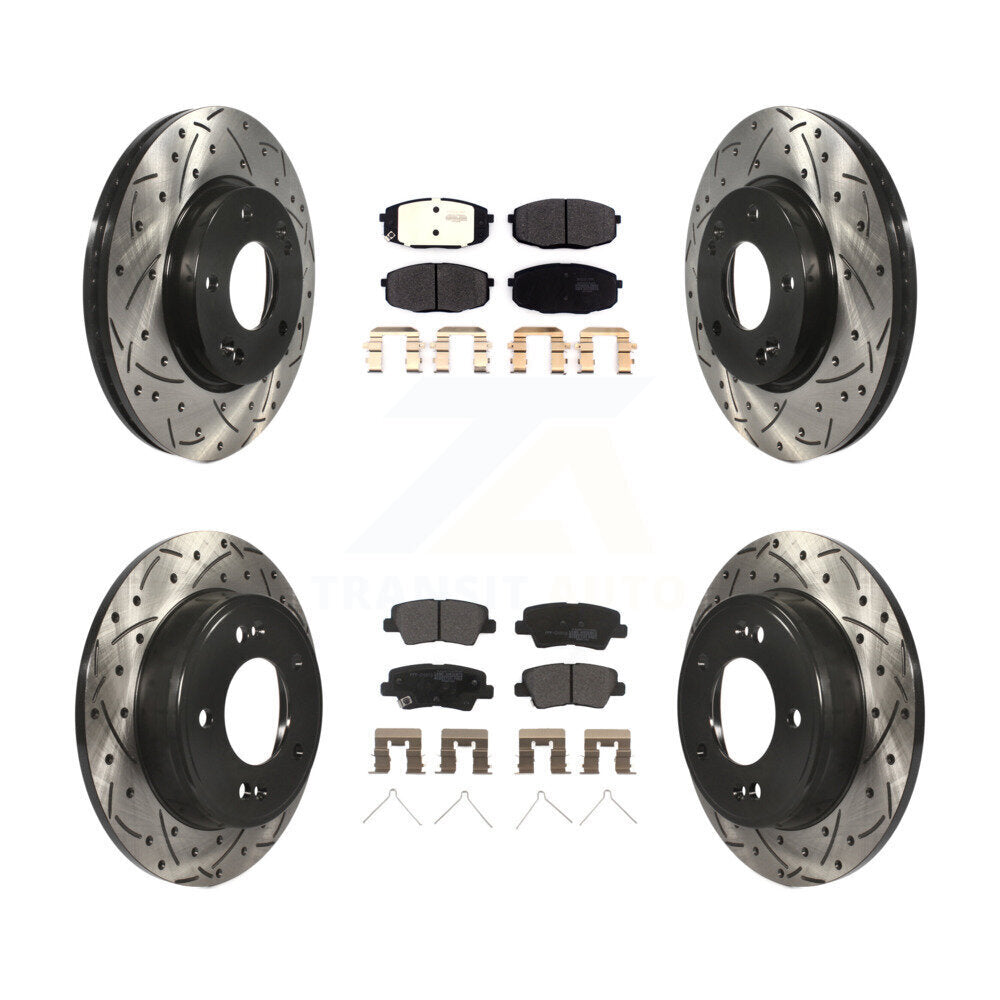 Transit Auto KDF-100661 Disc Brake Kit for 2017-2023 Kia Forte, Hyundai Kona and More - Front and Rear