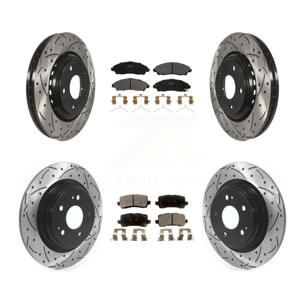 Transit Auto KDF-100666 Disc Brake Kit for 2017-2020 Acura MDX - Front and Rear