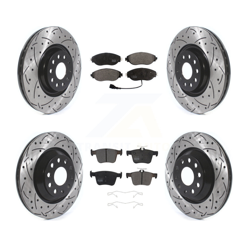 Transit Auto KDF-100668 Disc Brake Kit for 2015-2022 Volkswagen Arteon, Audi A3 Quattro and More - Front and Rear