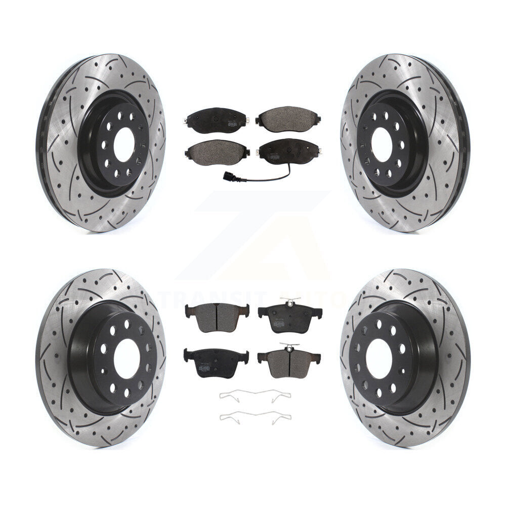 Transit Auto KDF-100669 Disc Brake Kit for 2018-2022 Volkswagen Jetta, Volkswagen Tiguan - Front and Rear