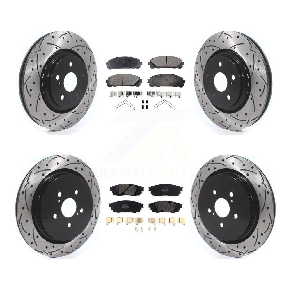 Transit Auto KDF-100678 Disc Brake Kit for 2016-2022 Lexus RX350, Lexus RX350L and More - Front and Rear