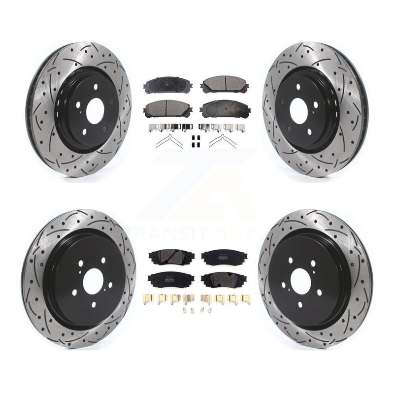 Transit Auto KDF-100678 Disc Brake Kit for 2016-2022 Lexus RX350, Lexus RX350L and More - Front and Rear