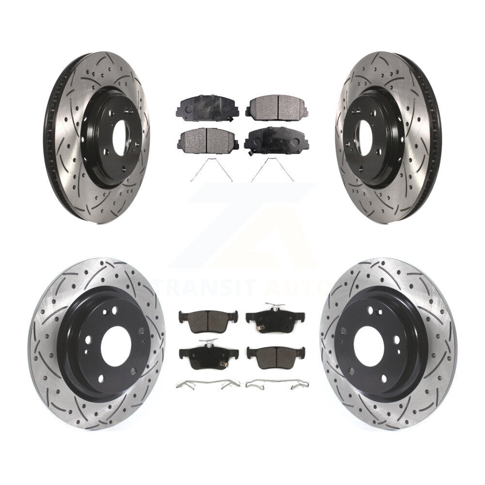 Transit Auto KDF-100680 Disc Brake Kit for 2017-2020 Honda Civic - Front and Rear