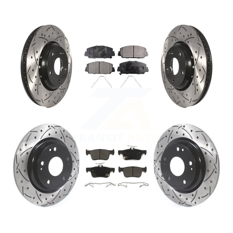 Transit Auto KDF-100680 Disc Brake Kit for 2017-2020 Honda Civic - Front and Rear