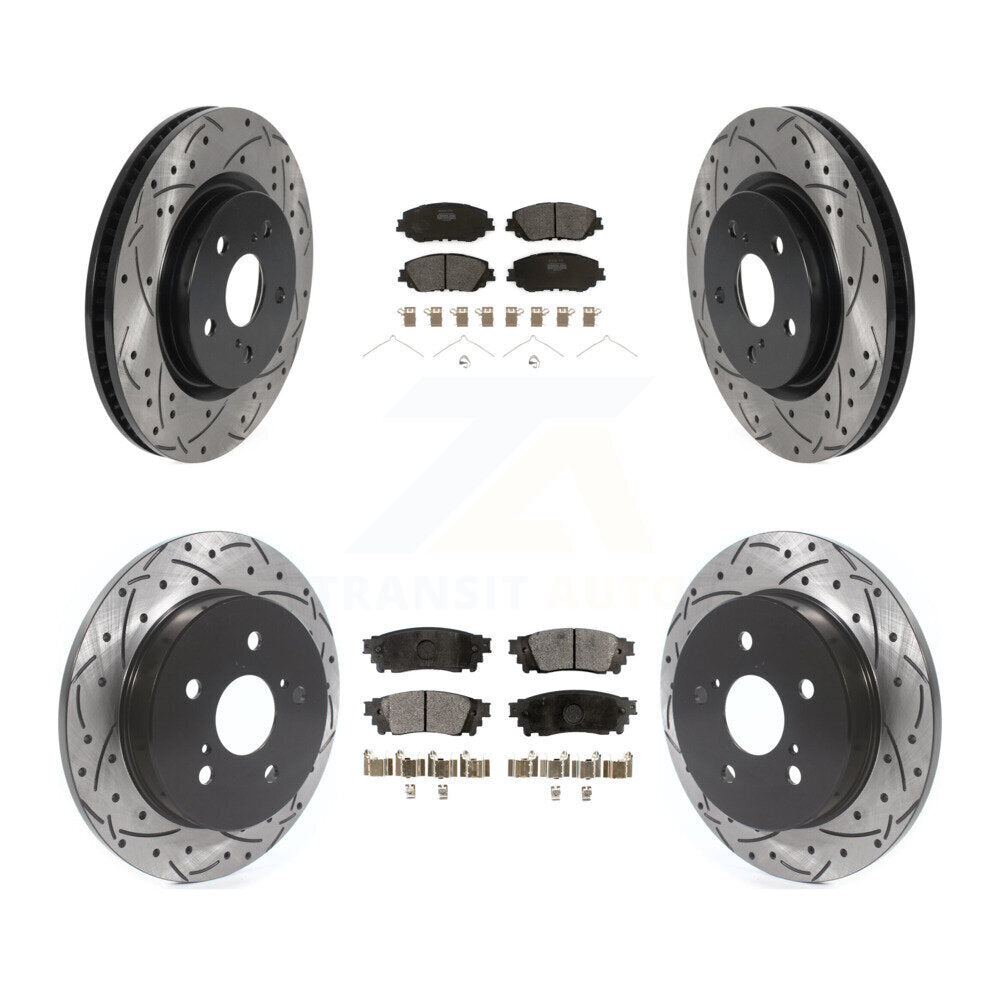 Transit Auto KDF-100685 Disc Brake Kit for 2018-2024 Toyota Camry, Lexus ES300h and More - Front and Rear