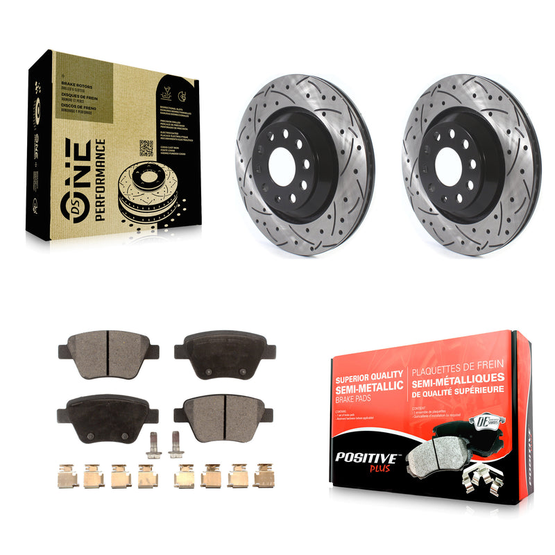 Transit Auto KDF-100698 Disc Brake Kit for 2011-2013 Volkswagen GTI, Audi A3 Quattro - Rear