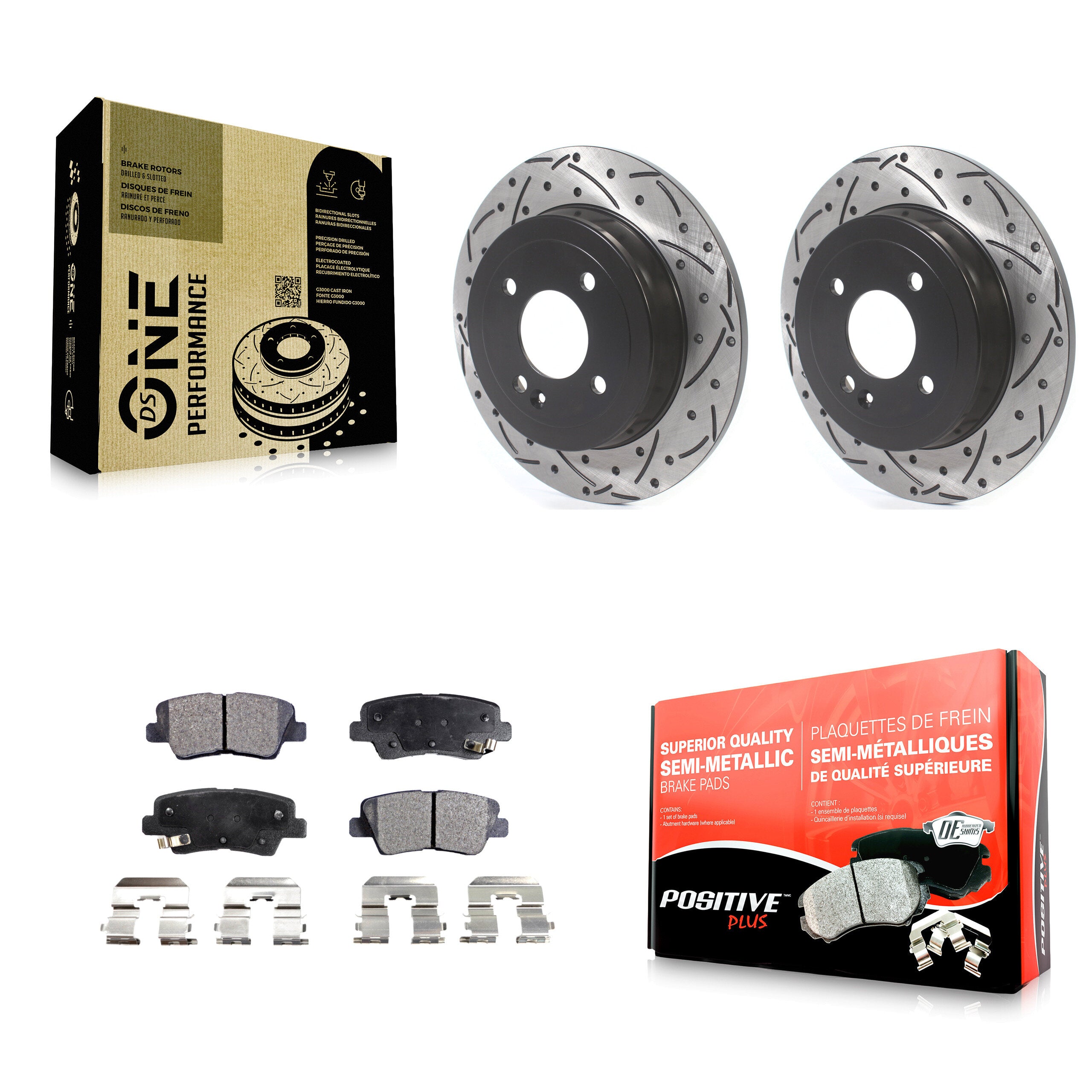 Transit Auto KDF-100703 Disc Brake Kit for 2012-2018 Kia Rio, Hyundai Accent - Rear