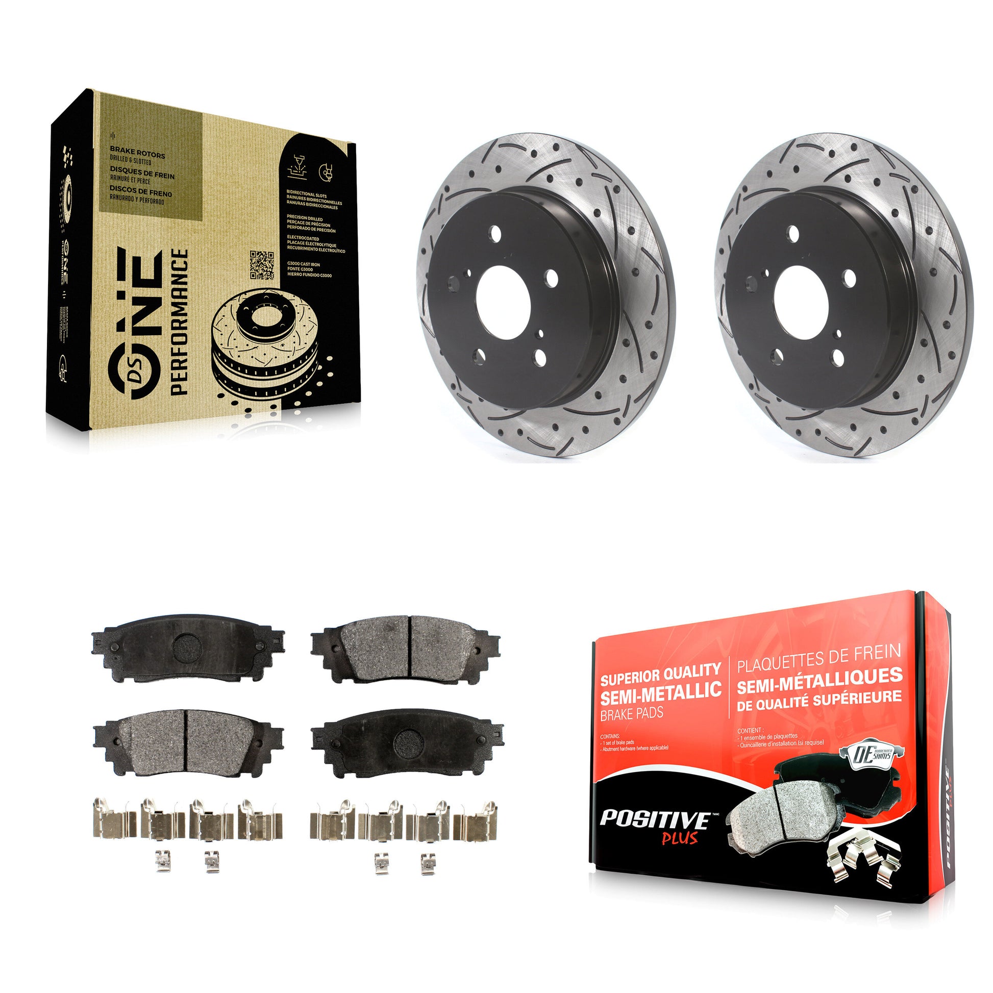 Transit Auto KDF-100705 Disc Brake Kit for 2015-2024 Toyota Camry, Toyota Prius and More - Rear