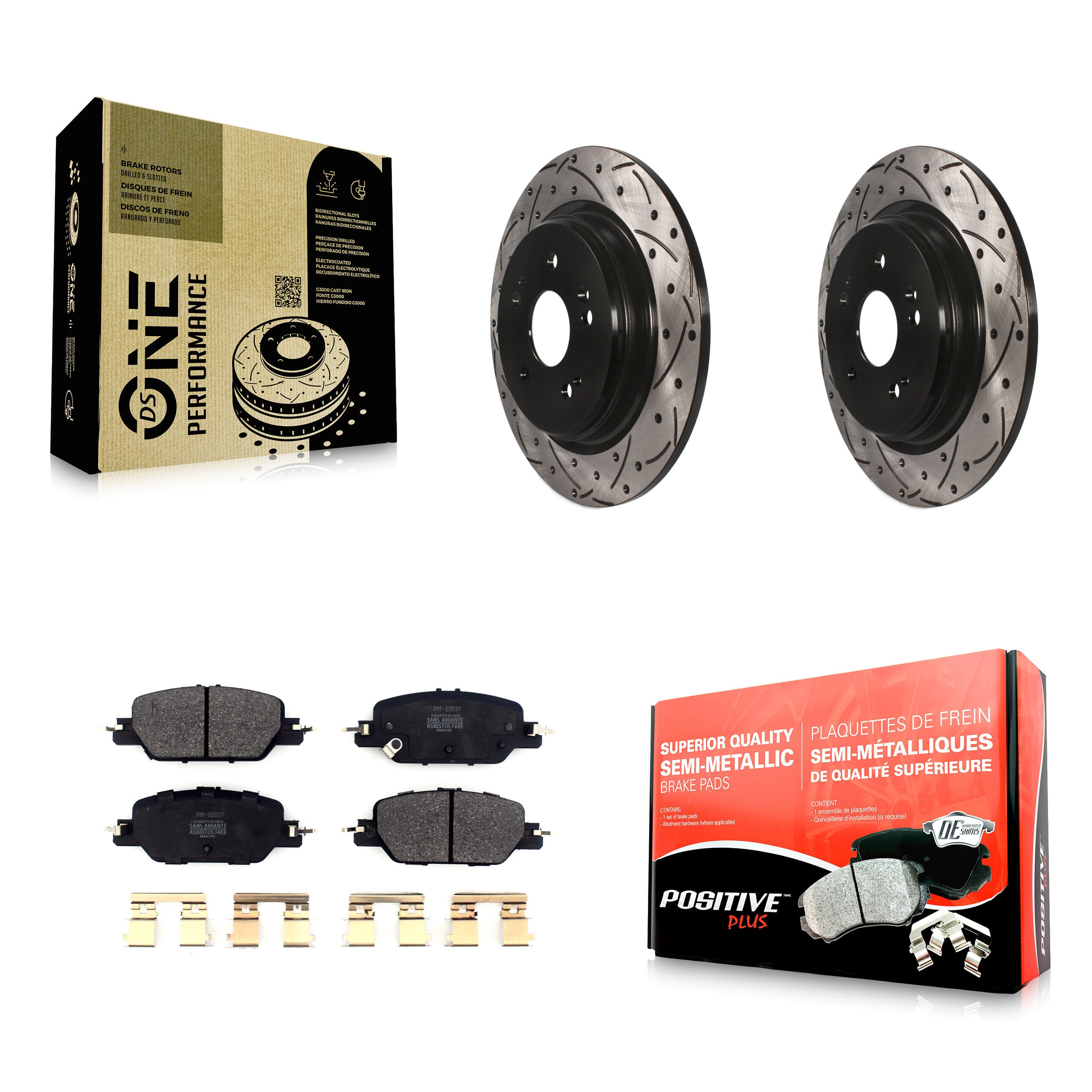 Transit Auto KDF-100707 Disc Brake Kit for 2017-2024 Honda CR-V - Rear
