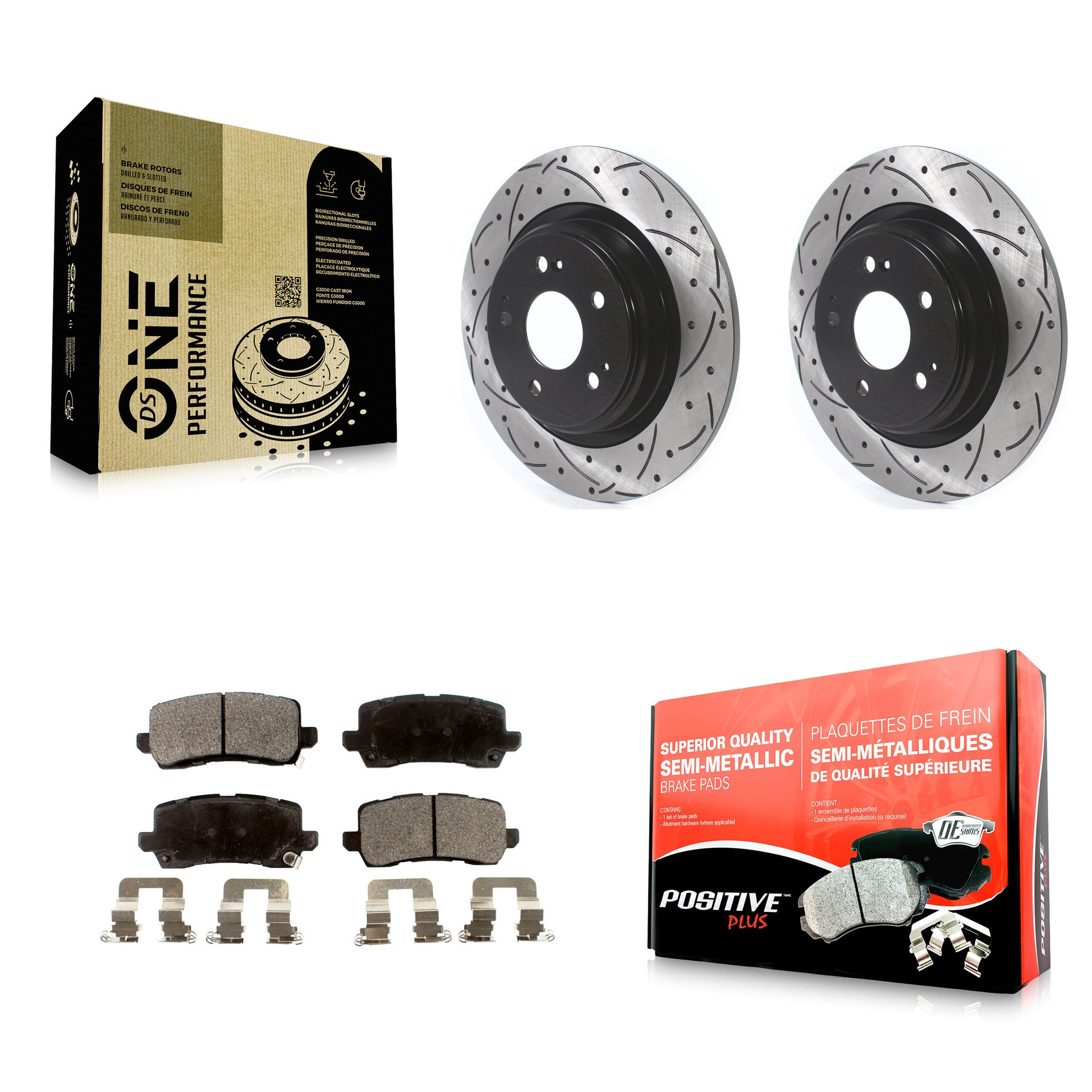 Transit Auto KDF-100708 Disc Brake Kit for 2017-2020 Acura MDX - Rear