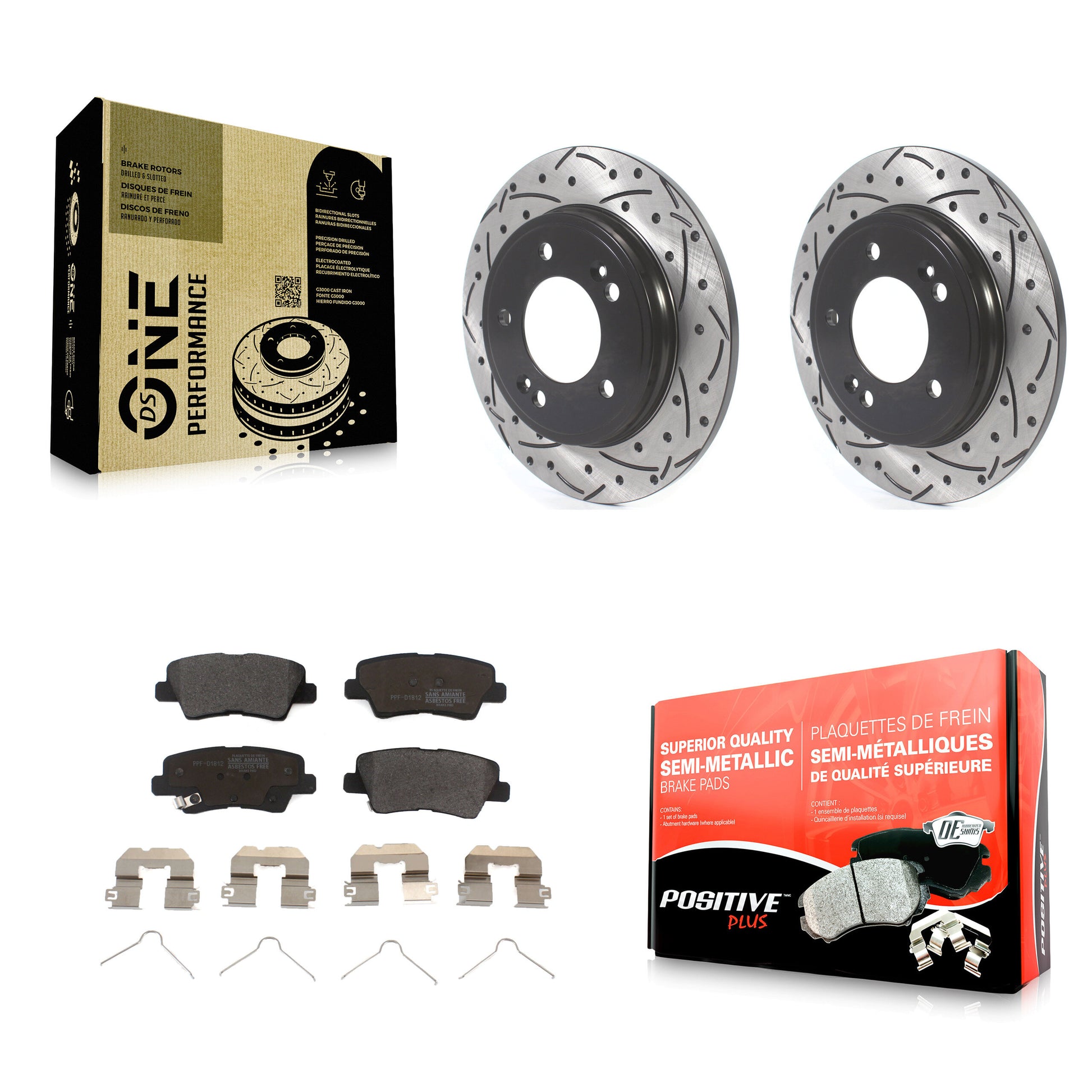 Transit Auto KDF-100710 Disc Brake Kit for 2017-2022 Kia Niro, Hyundai Elantra, Hyundai Ioniq - Rear
