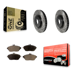 Transit Auto KDF-100720 Disc Brake Kit for 2013-2020 INFINITI QX30, Mercedes-Benz GLA250 and More - Front
