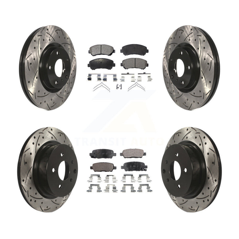 Transit Auto KDF-100723 Disc Brake Kit for 2009-2022 Nissan Maxima - Front and Rear