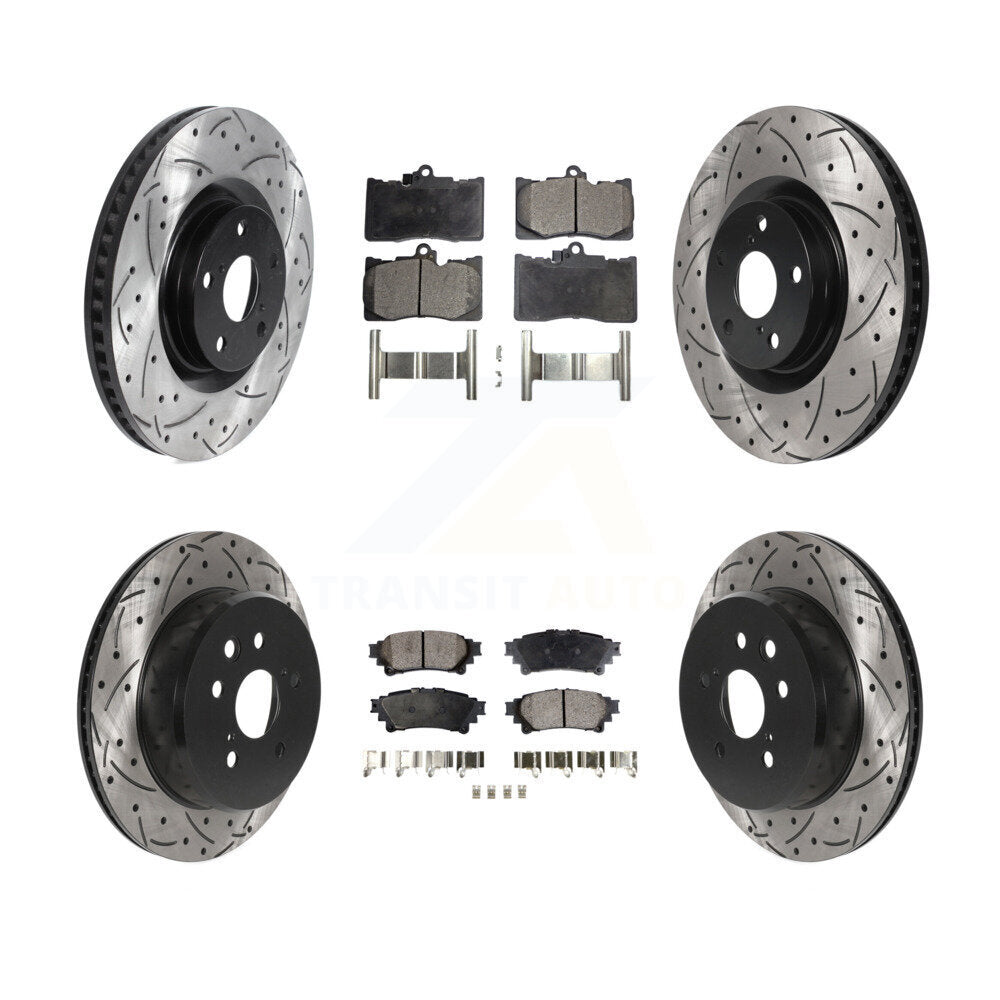 Transit Auto KDF-100732 Disc Brake Kit for 2013-2020 Lexus IS350, Lexus GS300 and More - Front and Rear